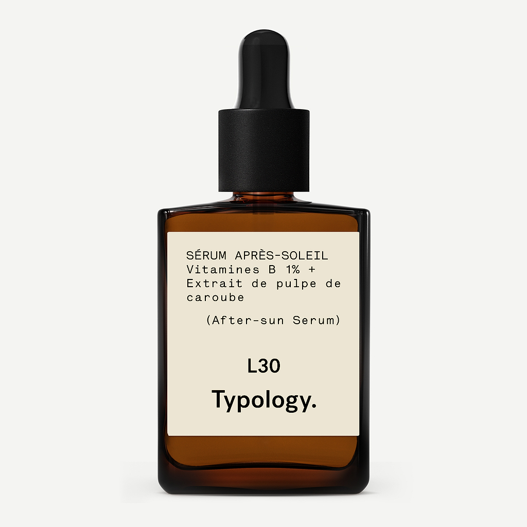 Sérum Après-Soleil Vitamines B 1% + Extrait de pulpe de caroube — Typology