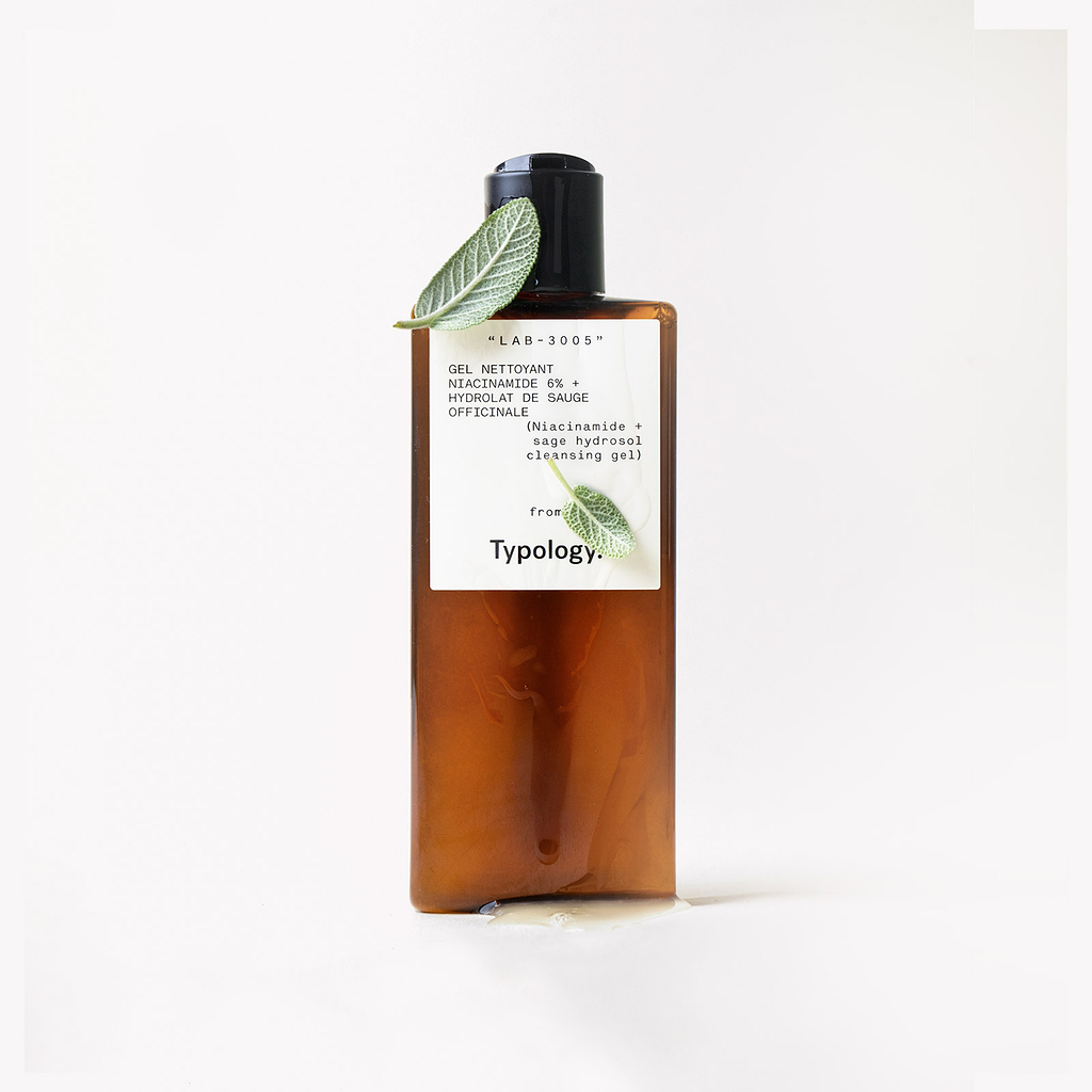 Gel nettoyant unifiant Niacinamide 6% + hydrolat de Sauge Officinale — Typology