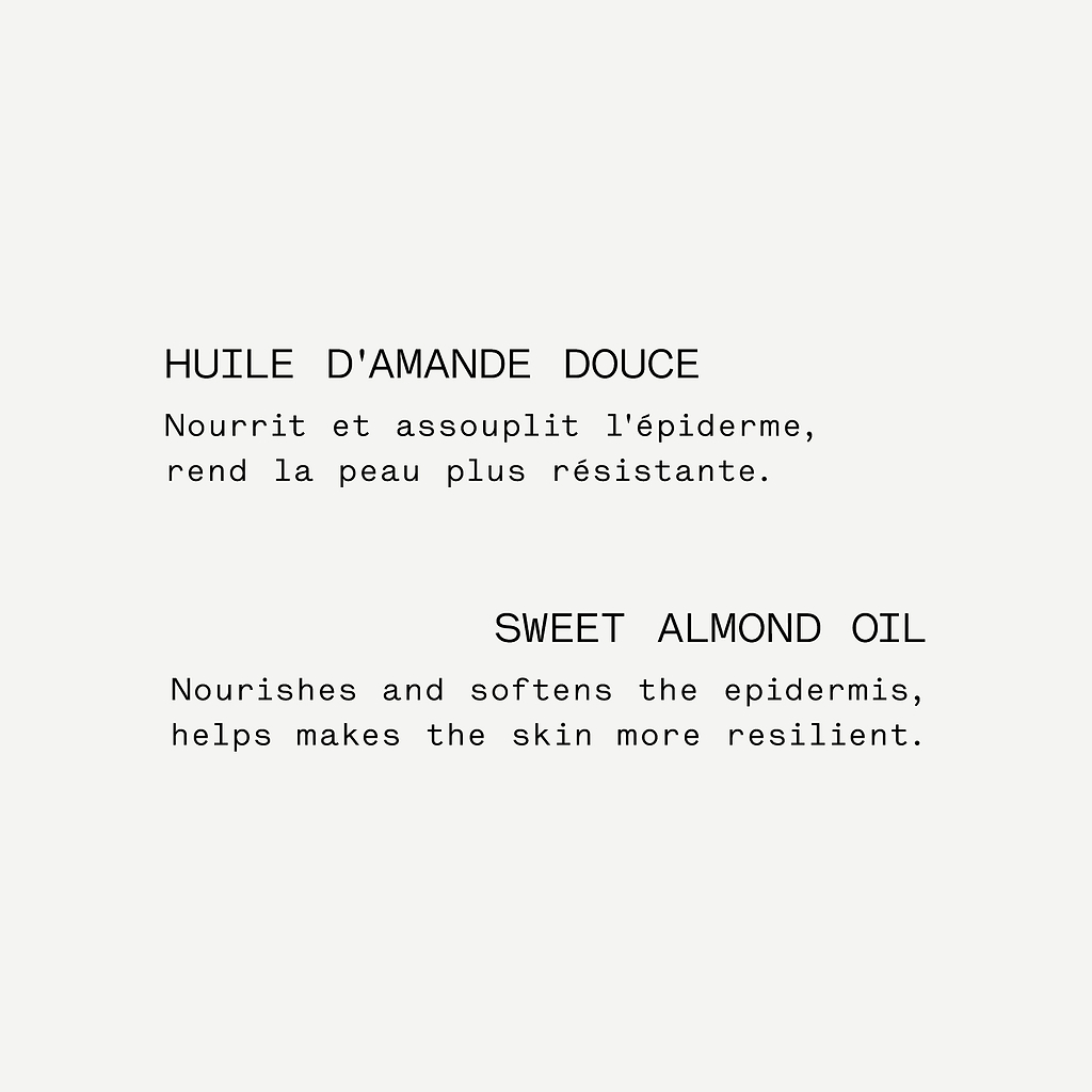 Sérum Corps Sècheresse Localisée Bisabolol 0,5% + Huile d'amande douce — Typology