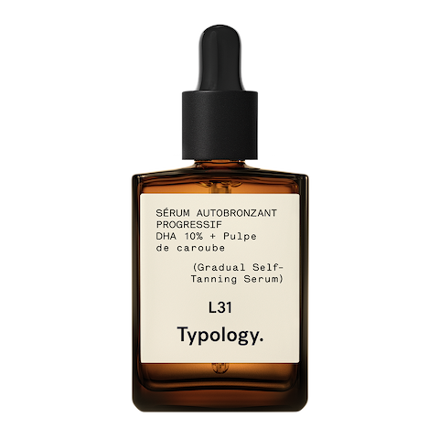 Sérum Autobronzant Progressif DHA végétal 10% + Pulpe de caroube — Typology