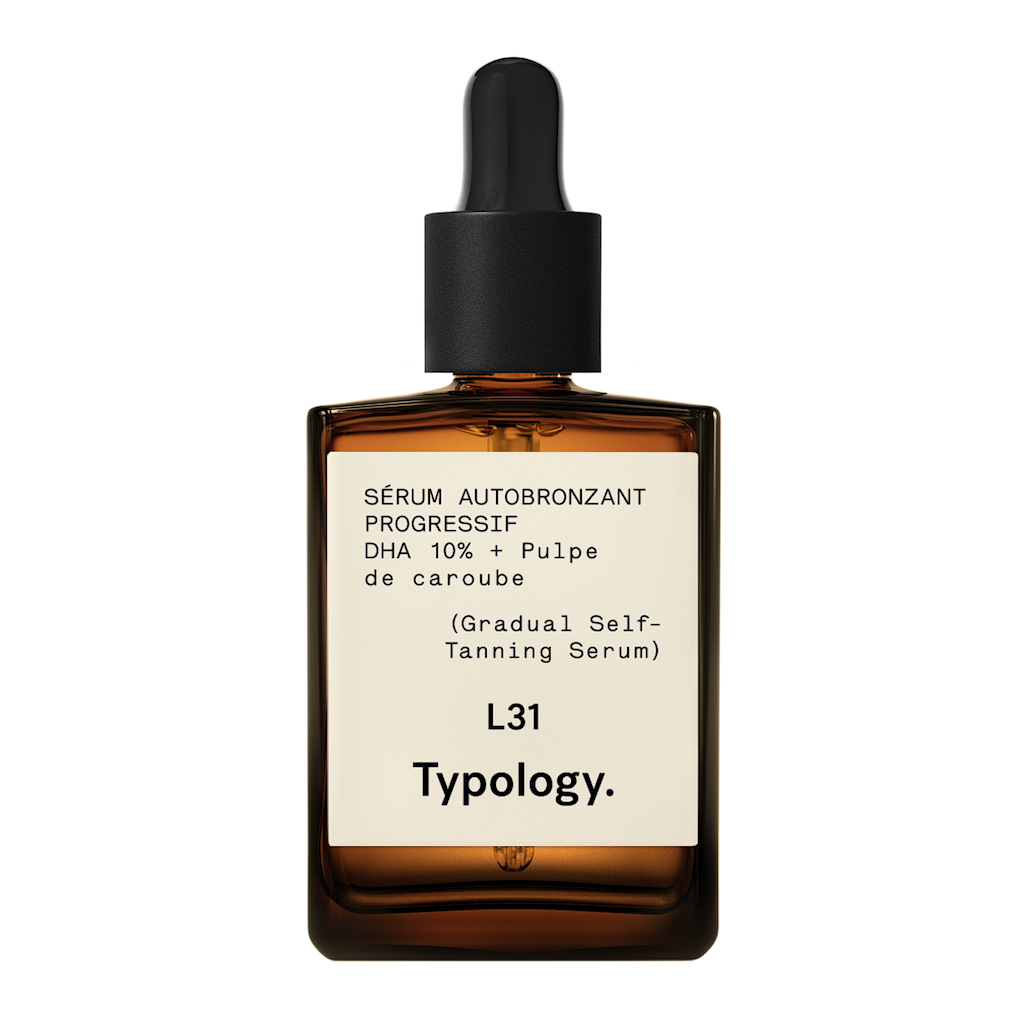 Sérum Autobronzant Progressif DHA végétal 10% + Pulpe de caroube — Typology