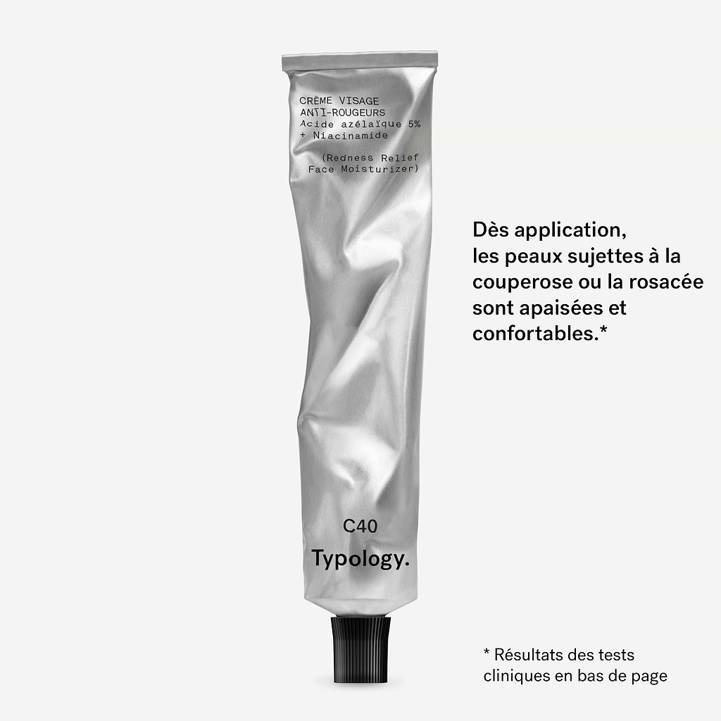 Crème Visage Anti-Rougeurs Acide azélaïque 5% + Niacinamide — Typology