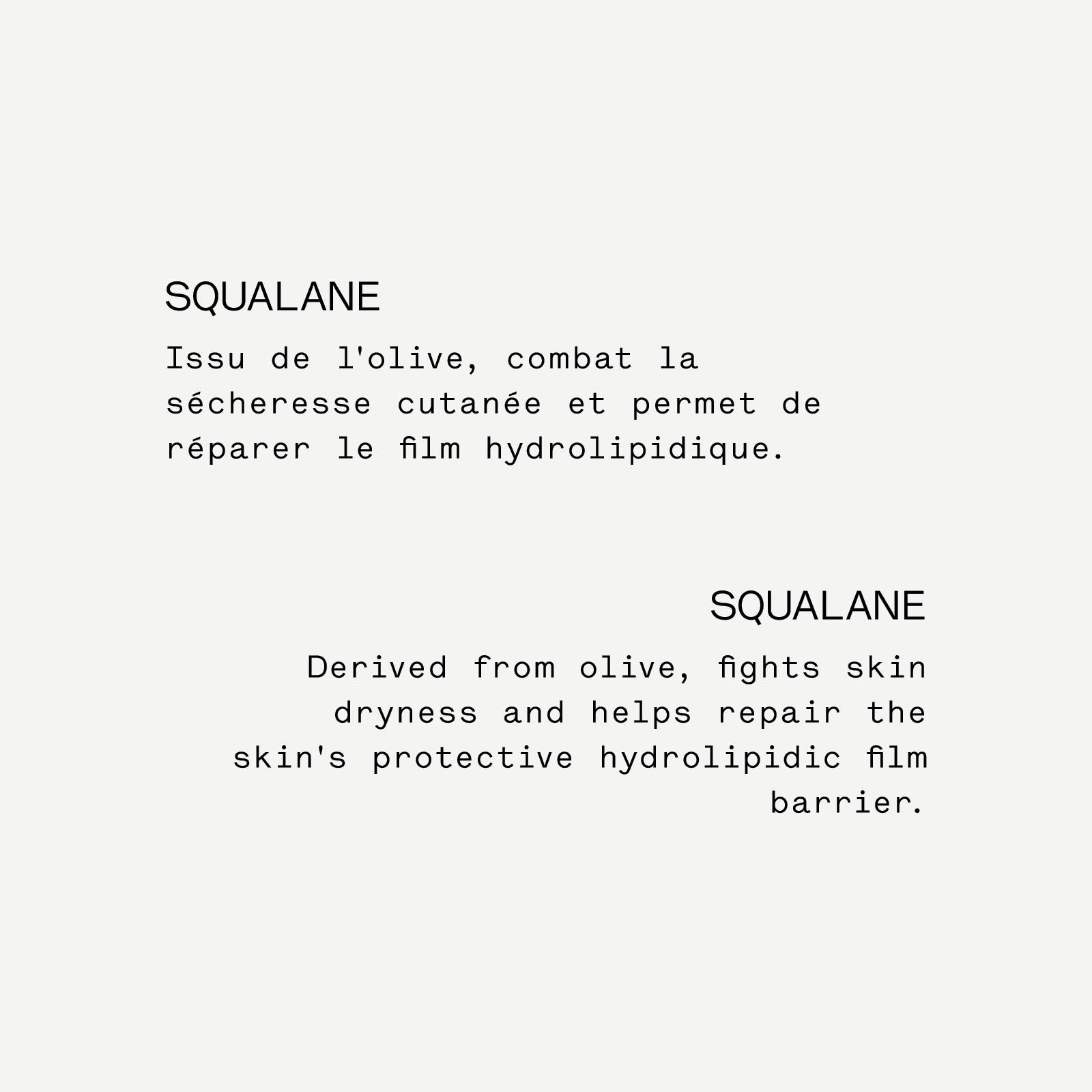Sérum Nourrissant Squalane d'olive 100% — Typology