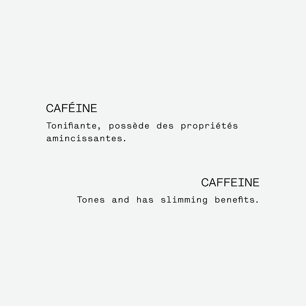 crème raffermissante corps caféine