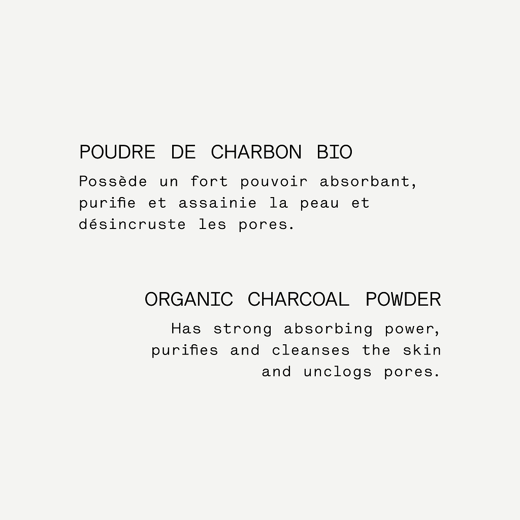 Soin lavant purifiant  au charbon bio — Typology