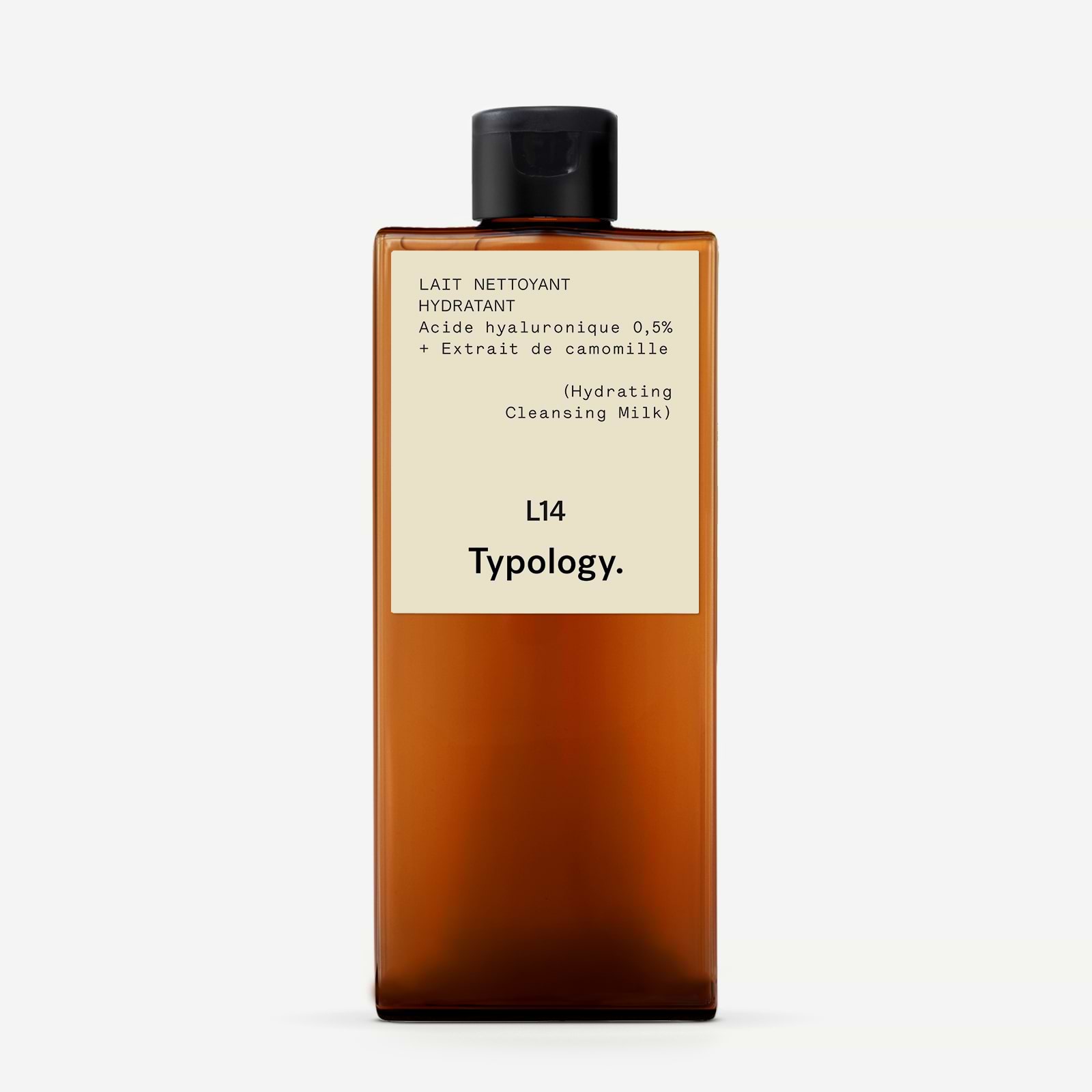 Lait Nettoyant Hydratant  Acide hyaluronique 0,5% + Extrait de camomille — Typology