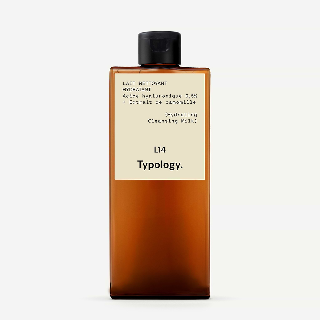 Lait Nettoyant Hydratant  Acide hyaluronique 0,5% + Extrait de camomille — Typology