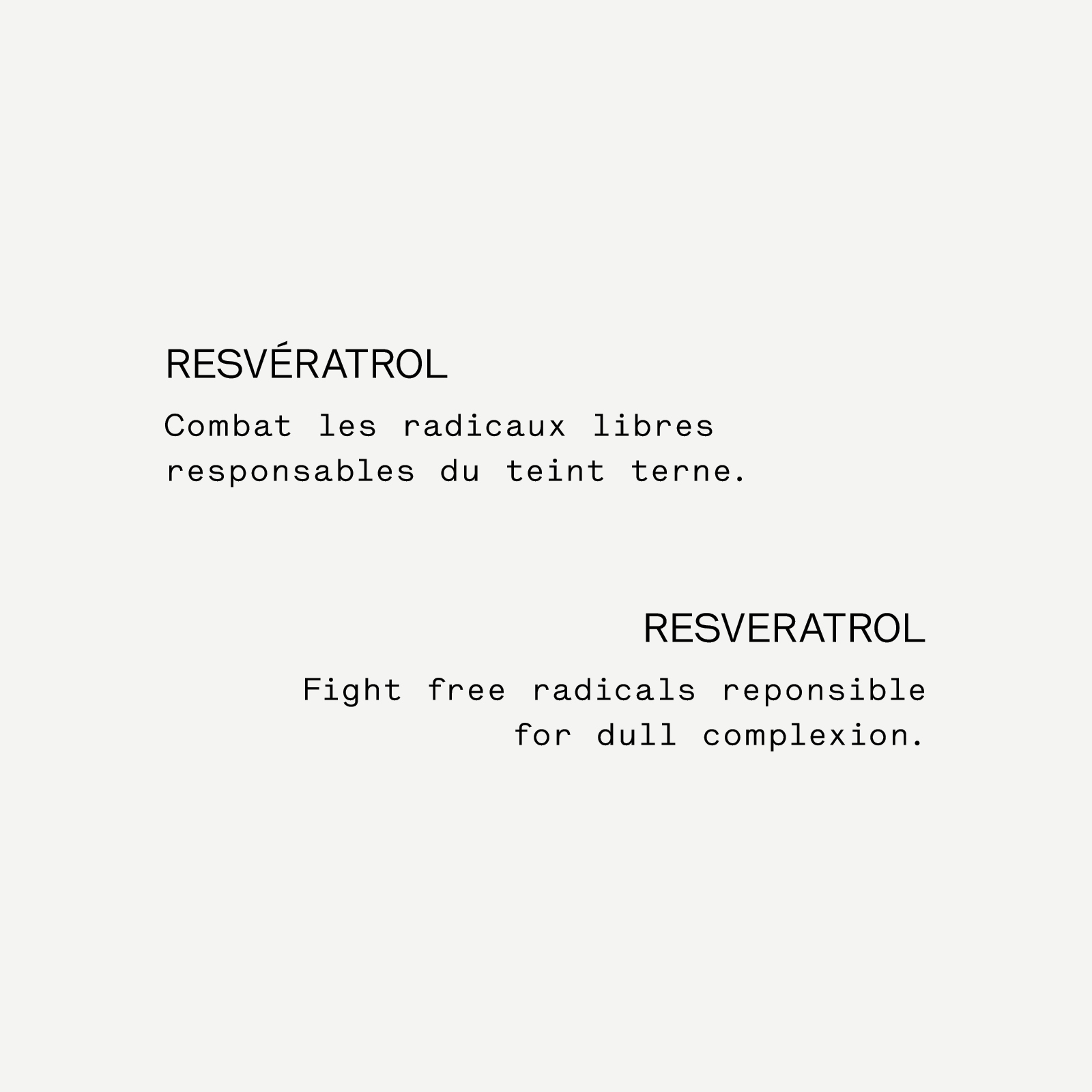Sérum Antioxydant Acide férulique 3% + Resvératrol 3% — Typology