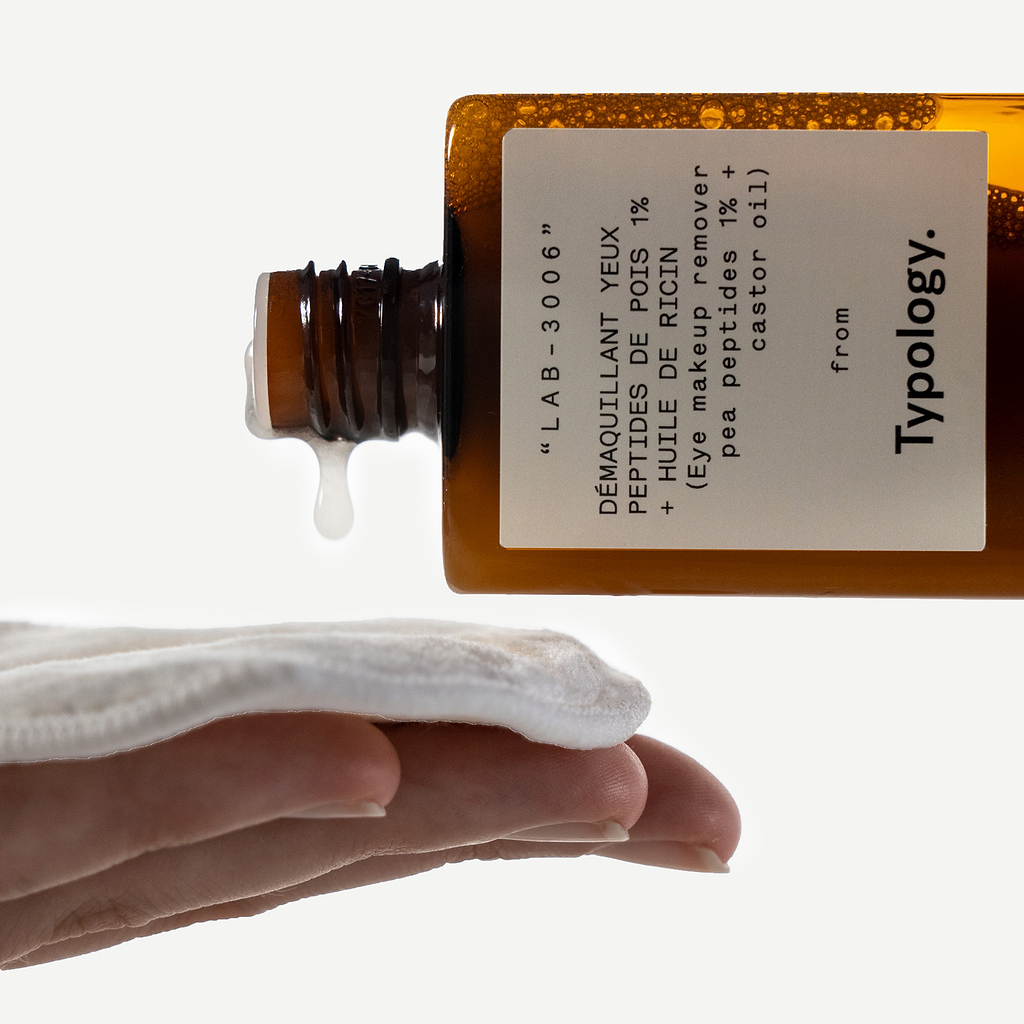 Démaquillant bi-phase yeux  Peptides de pois 1% + Huile de ricin — Typology
