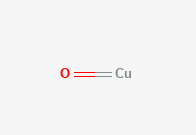 Structure chimique de l'oxyde de cuivre.
