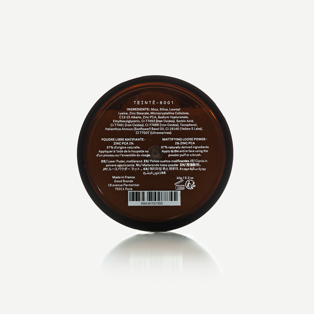 Composition d'une poudre visage.