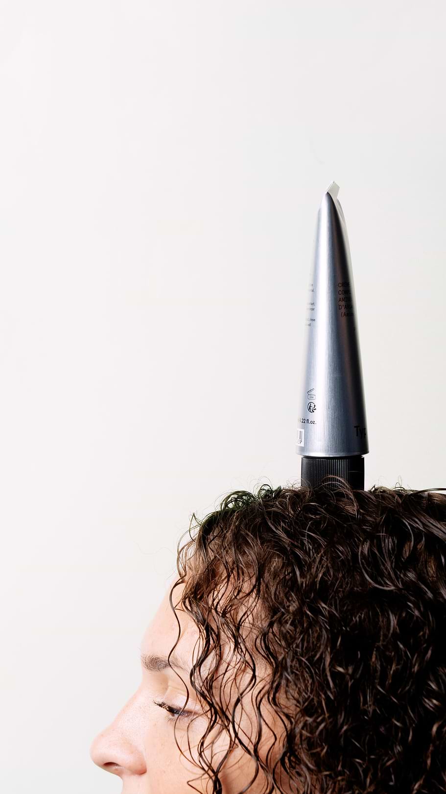 Masque pour cheveux bouclés.