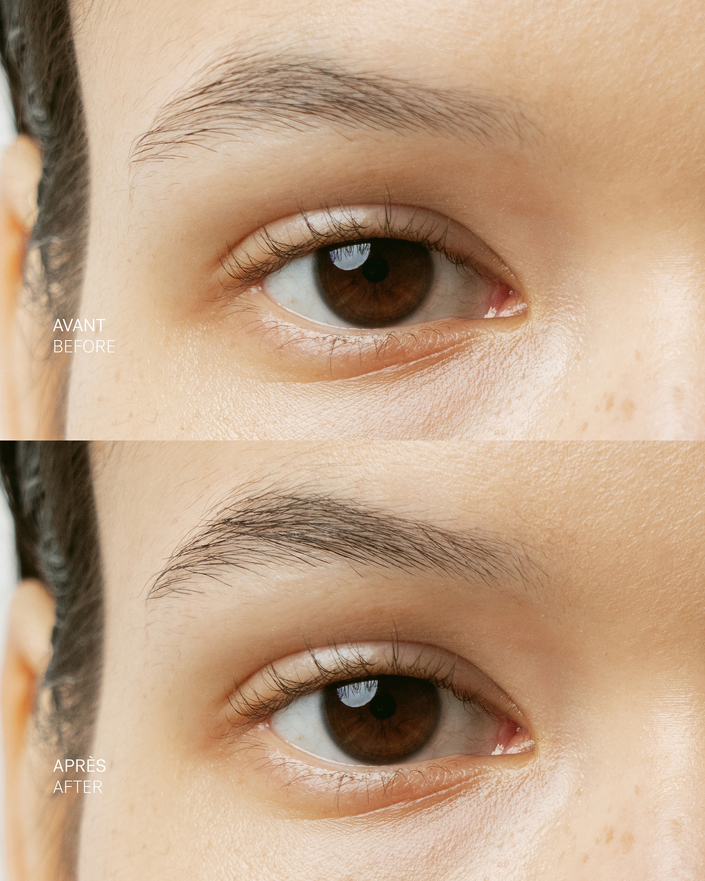 brow gel before after