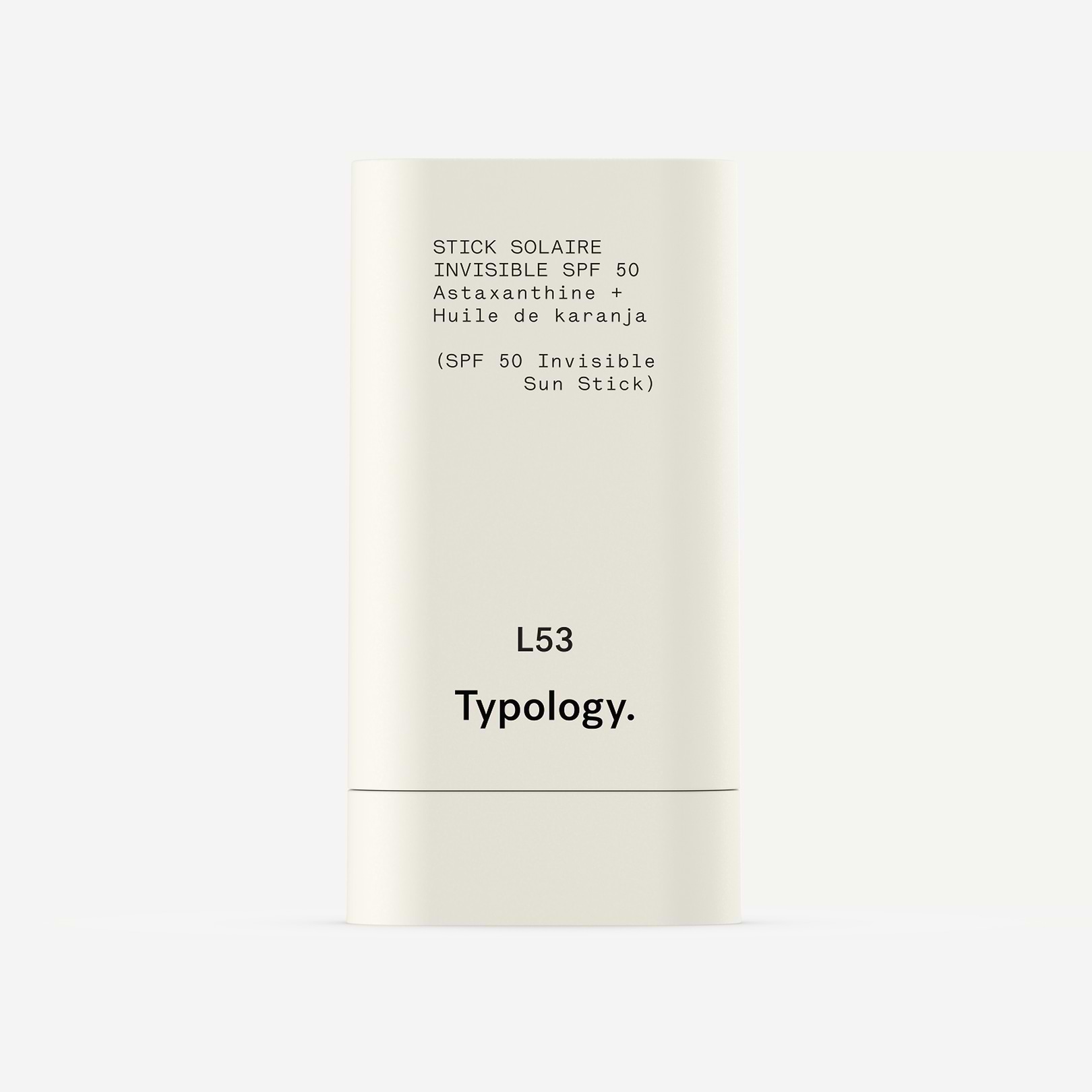 Stick Solaire Invisible SPF 50 Astaxanthine + Huile de karanja — Typology