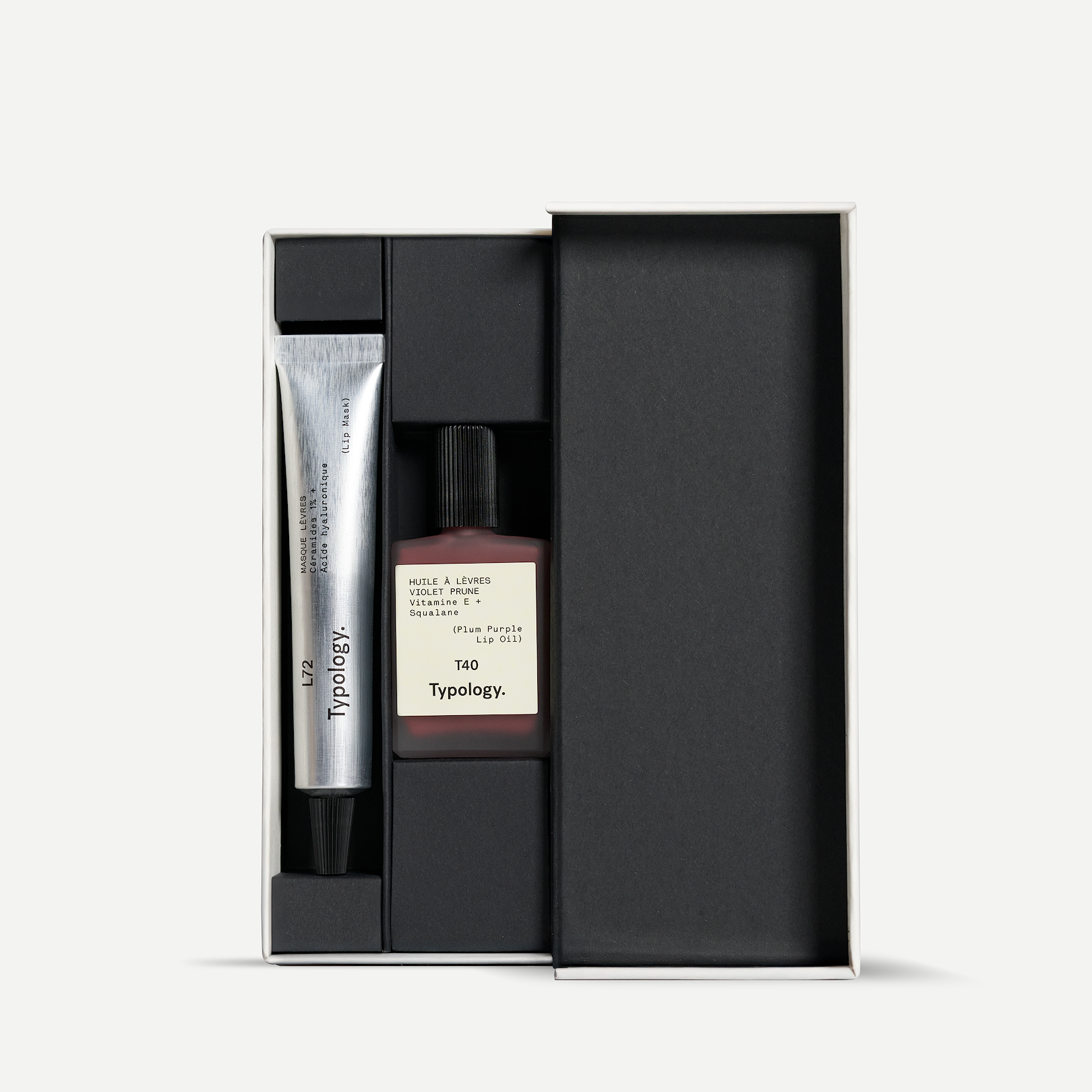 Coffret Duo Lèvres  Huile à lèvres + Masque réparateur — Typology