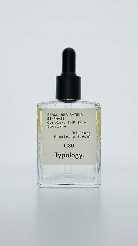 Co-création entre dermatologue et Typology sérum réparateur biphase.