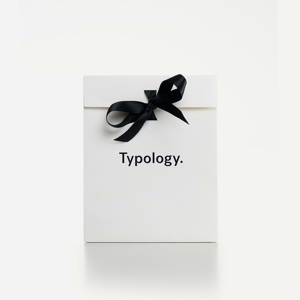 Pochette cadeau avec son ruban satiné — Typology