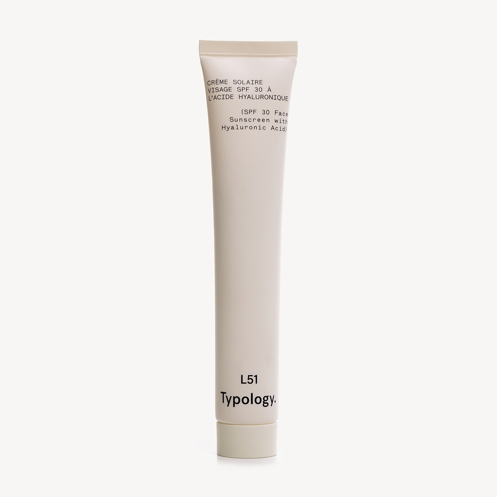 Crème solaire visage SPF 30 à l'acide hyaluronique — Typology