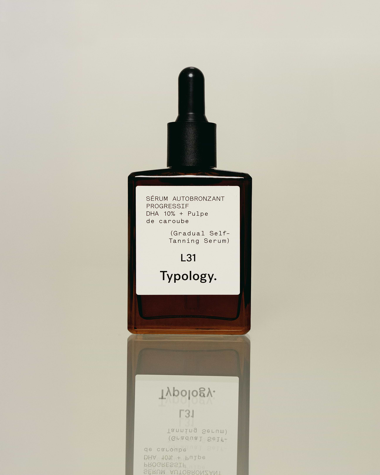 Sérum Autobronzant Progressif DHA végétal 10% + Pulpe de caroube — Typology