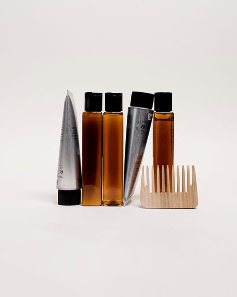 Étapes d'un shampooing.