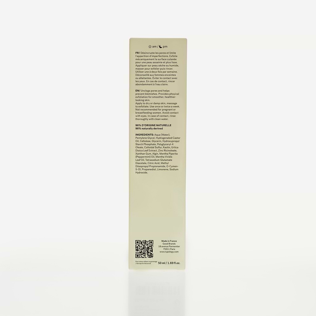 Gommage Visage Imperfections Soufre 2% + Extrait d'ortie  — Typology