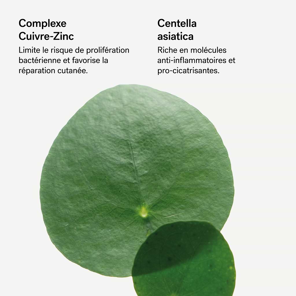 Baume cica-réparateur  Complexe cuivre-zinc 0,5% + Centella asiatica  — Typology
