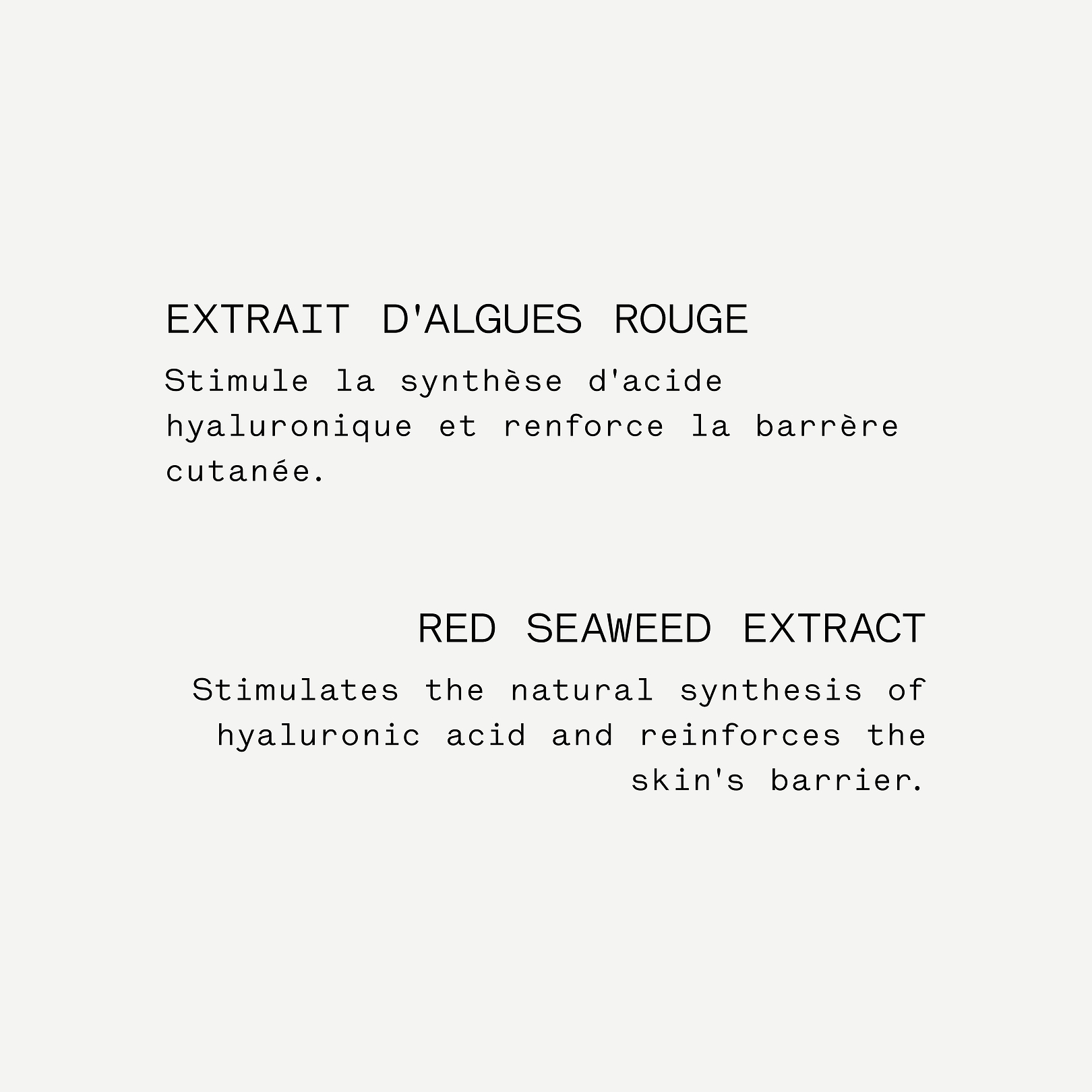Sérum Repulpant Acide polyglutamique 3% + Extrait d'algue rouge — Typology