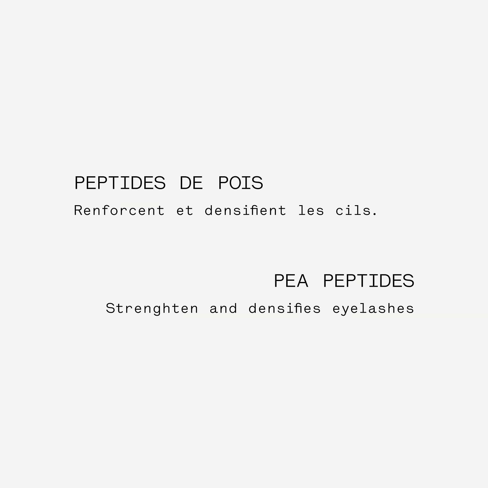 Sérum mascara Peptides de pois 1% + huile de ricin — Typology