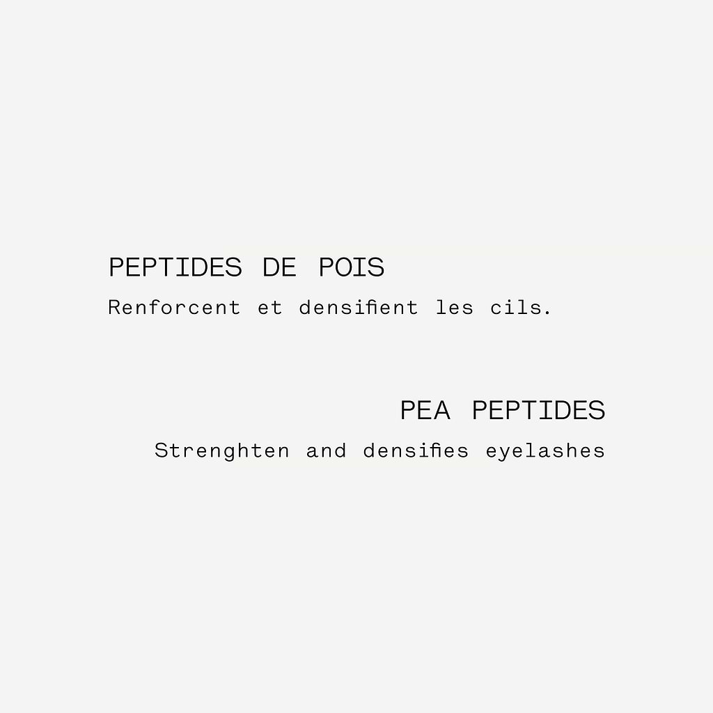 Sérum mascara Peptides de pois 1% + huile de ricin — Typology