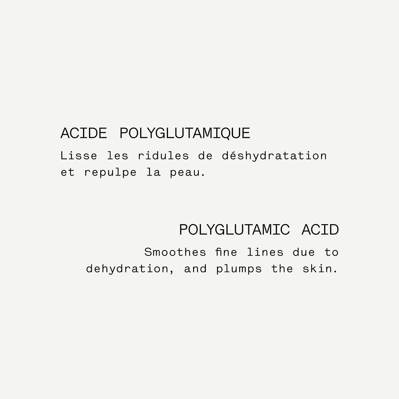 Sérum Repulpant Acide polyglutamique 3% + Extrait d'algue rouge — Typology