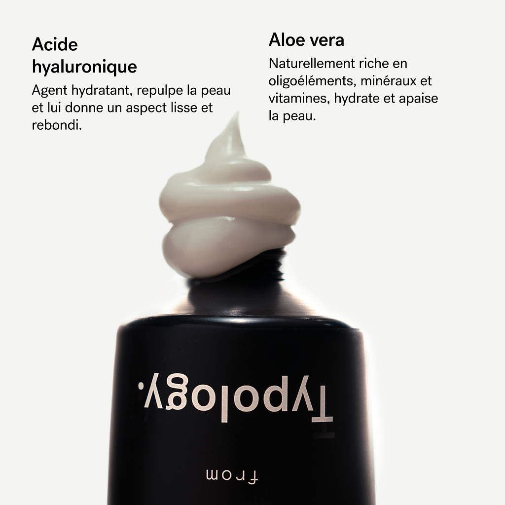 Crème solaire visage SPF50 à l'acide hyaluronique — Typology