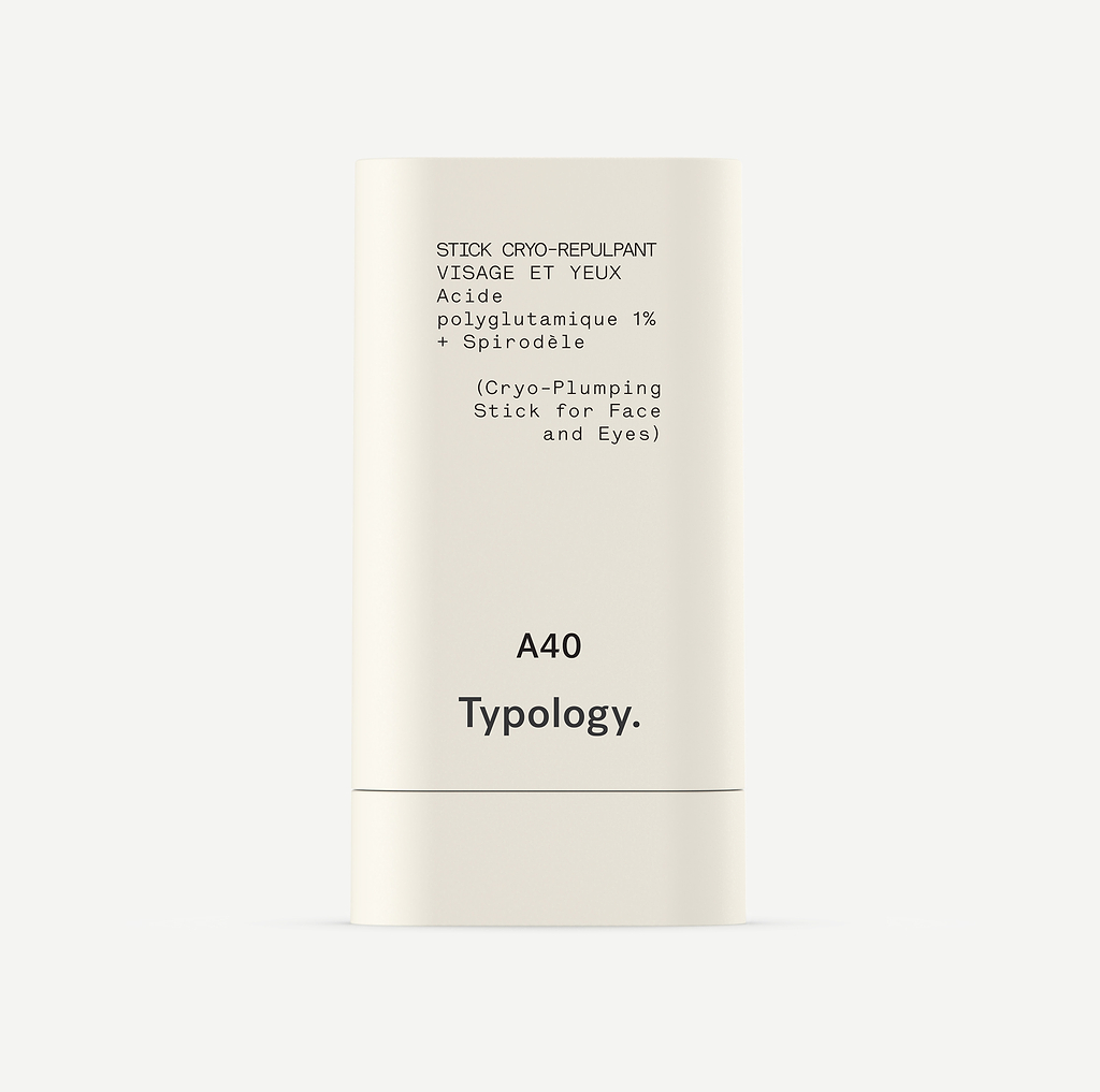 Stick cryo-repulpant visage et yeux Acide polyglutamique 1% + Spirodèle — Typology