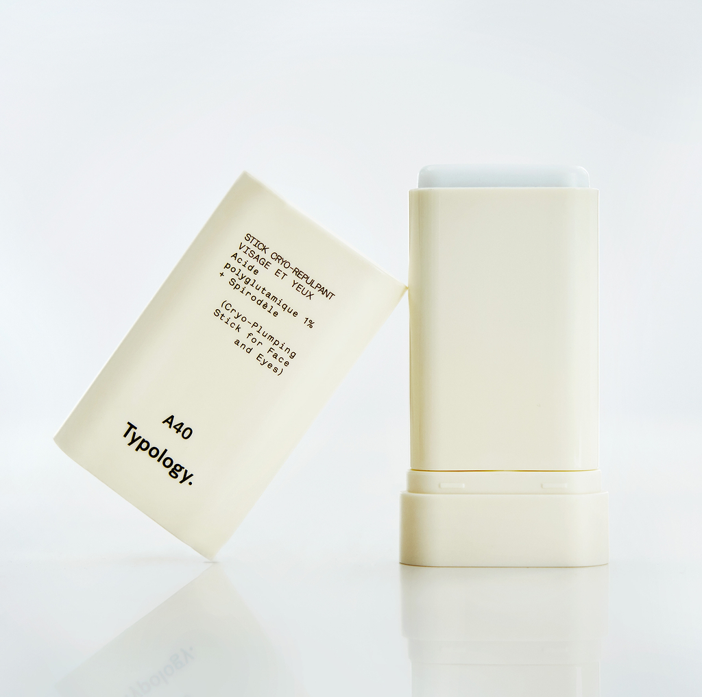 Stick cryo-repulpant visage et yeux Acide polyglutamique 1% + Spirodèle — Typology
