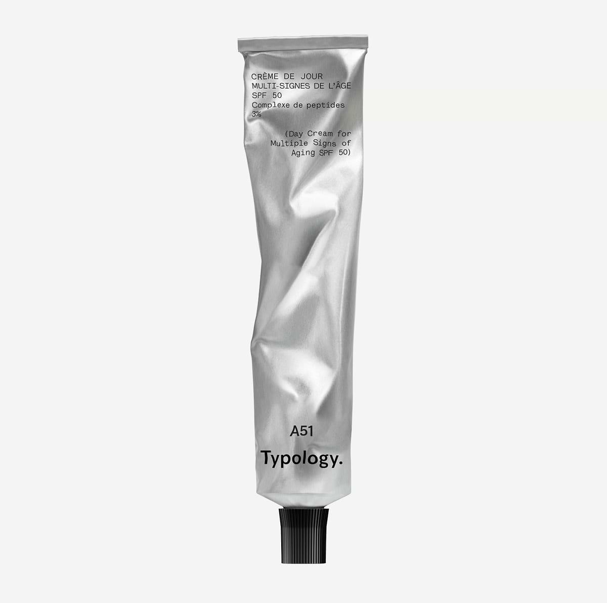 Crème de Jour Multi-Signes de l’Âge SPF 50 Complexe de peptides 3% — Typology