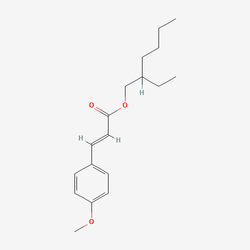 Structure chimique de l'octinoxate.