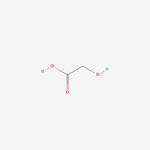 Structure chimique de l'acide glycolique.