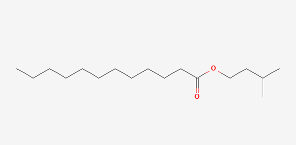 Structure chimique du laurate d'isoamyl.