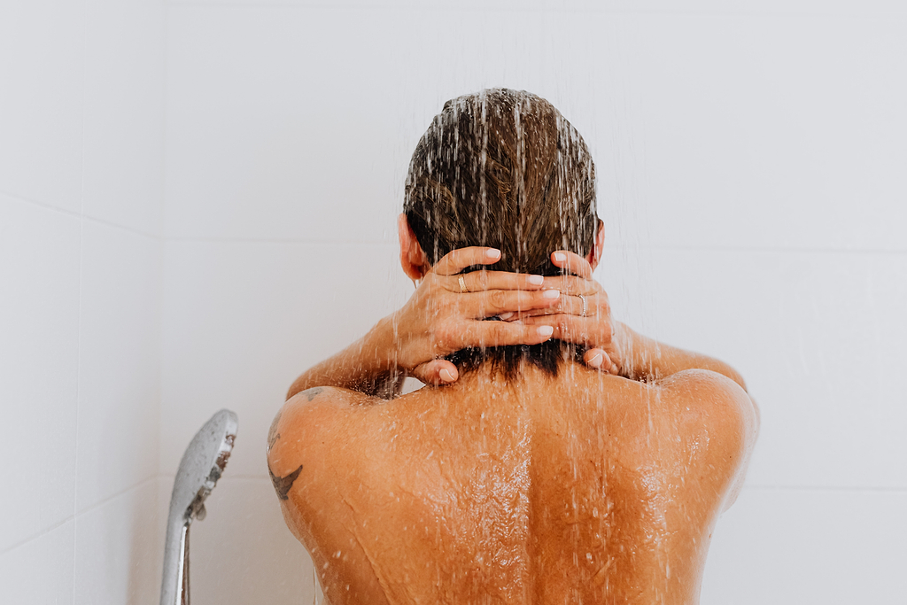 Étape du lavage eczéma.