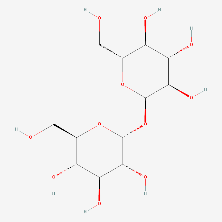 Structure chimique du tréhalose.