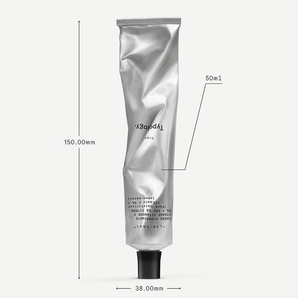 Dimensions du tube de la crème à la vitamine c 