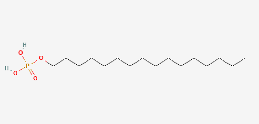 Structure chimique du Cetyl Phosphate.