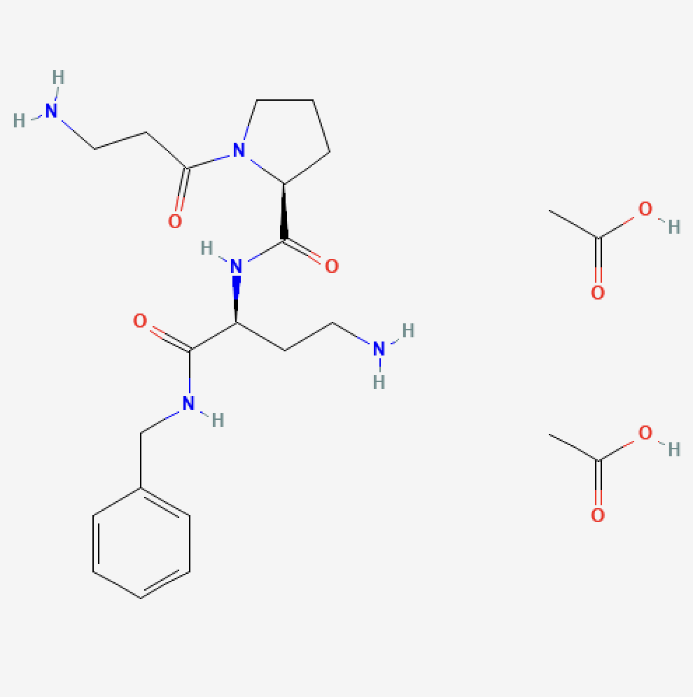 Structure chimique du "Dipeptide Diaminobutyroyl Benzylamide Diacetate".