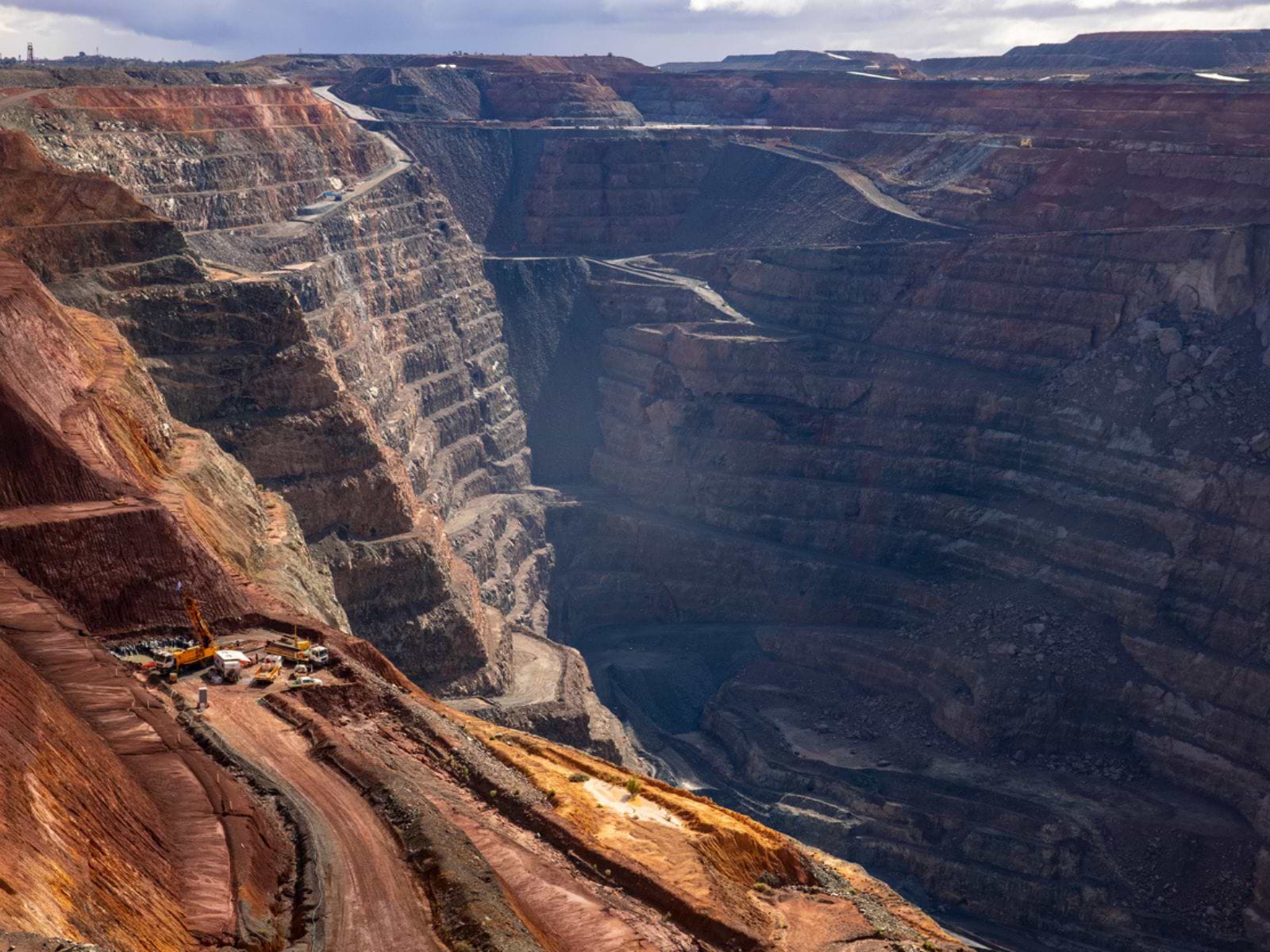 Guldminen Super Pit ved Kalgoorlie i Australien Guldminen Super Pit ved Kalgoorlie i Australien