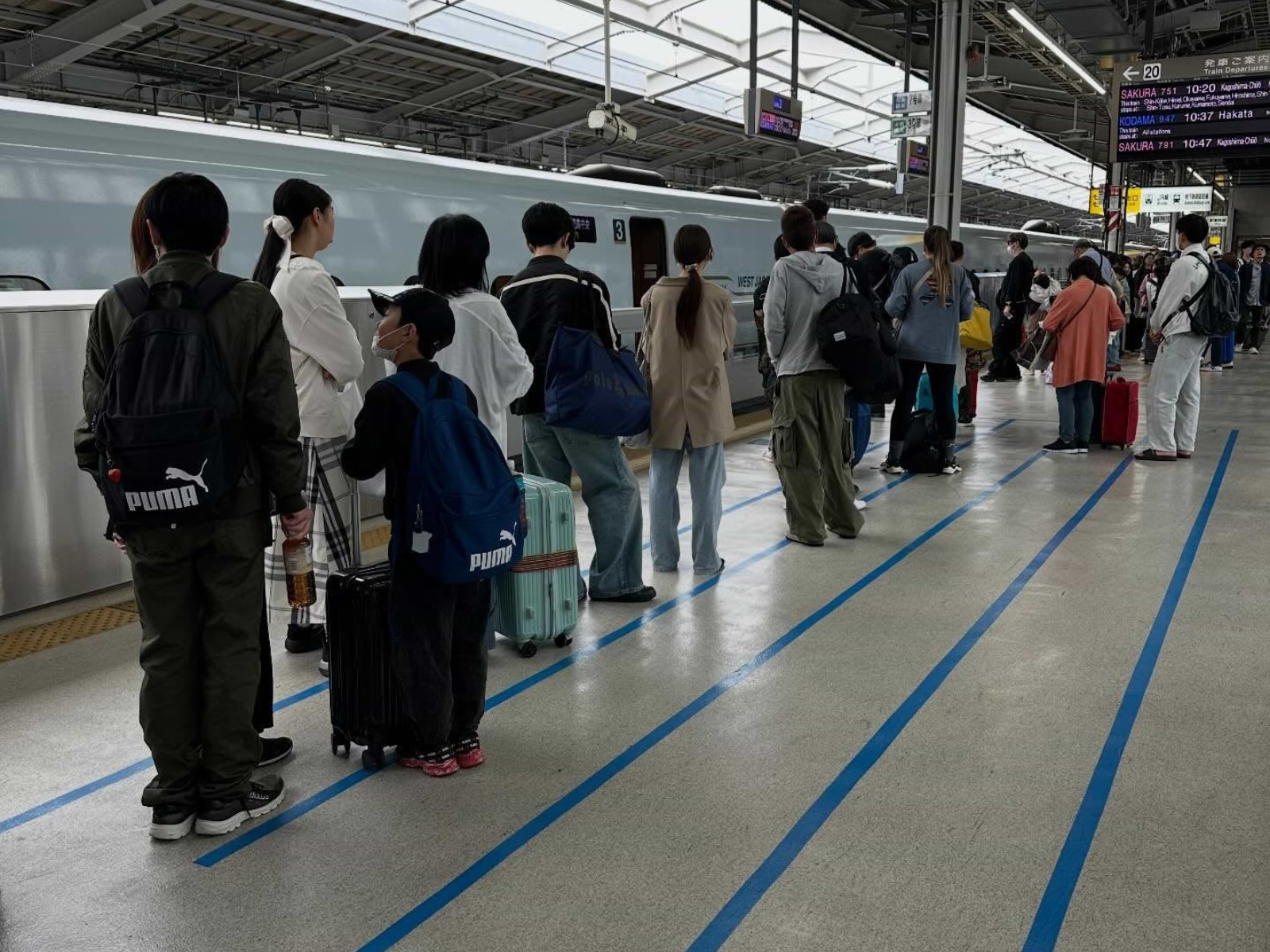 Kø til Shinkansen