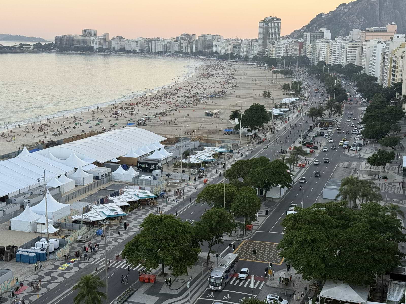 Udsigt over Copacanaba, Brasilien