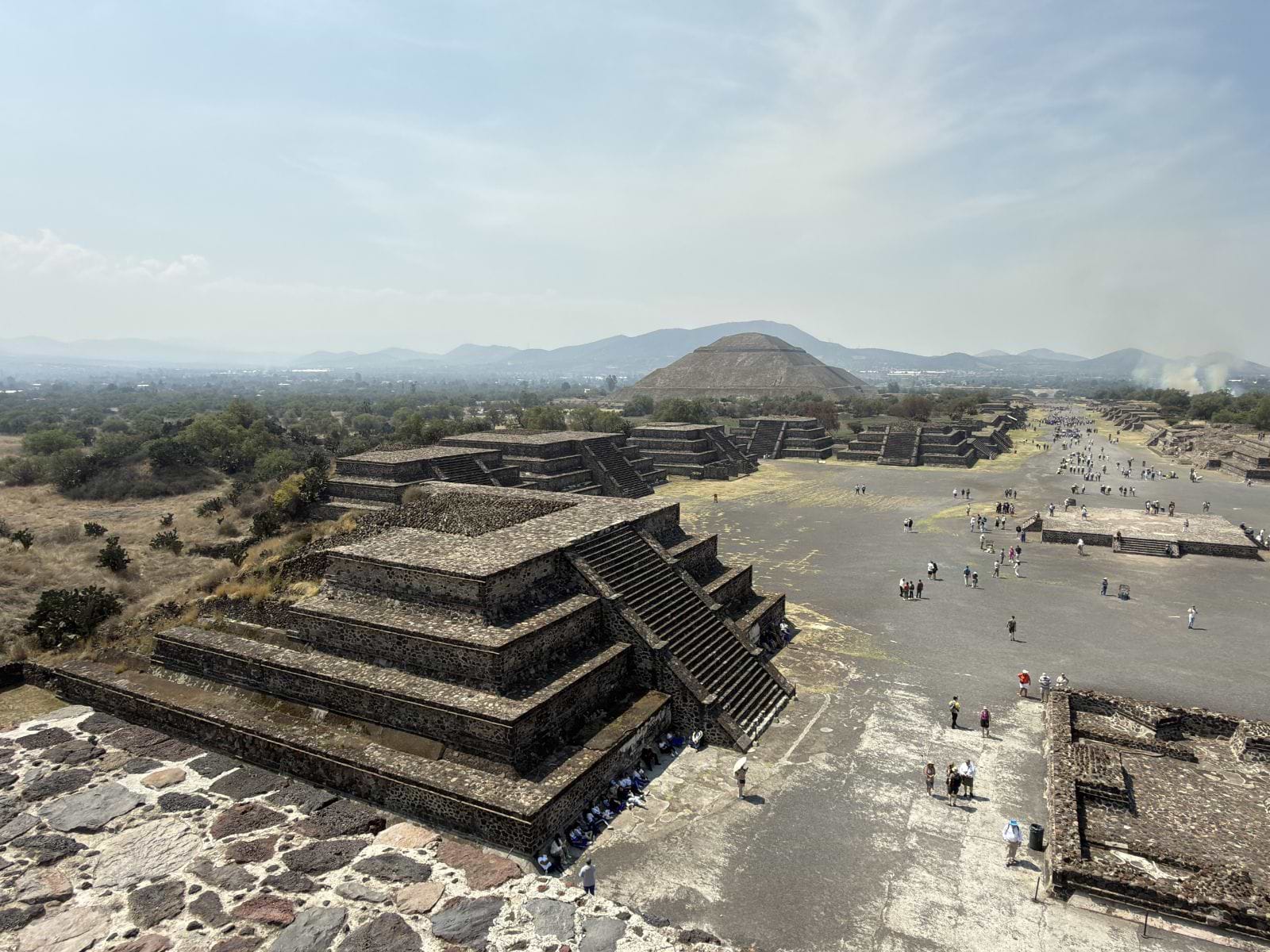 Den aztekiske by Teotihuacan, Mexico