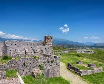 Ruinerne af Rozafa-slottet i Shkoder, Albanien Ruinerne af Rozafa-slottet i Shkoder, Albanien