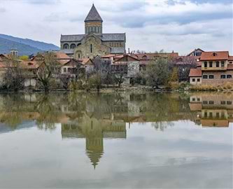 Svetitskhoveli-katedralen i den gamle hovedstad Mtskheta, Georgien
