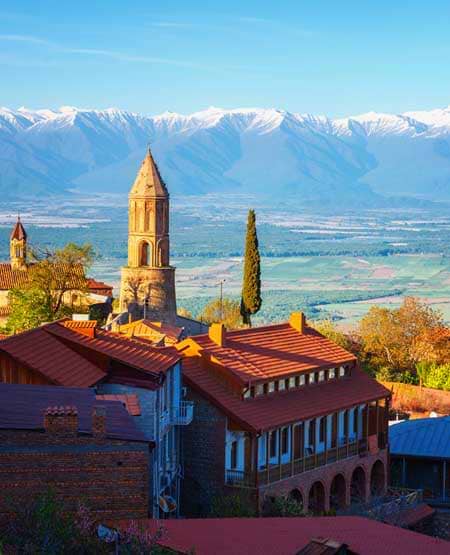 Sighnaghi og Alazani-dalen i Georgien