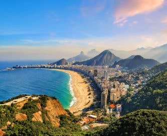 Copacabana Strand i Rio de Janeiro, Brasilien Copacabana Strand i Rio de Janeiro, Brasilien